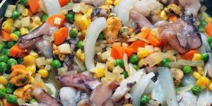 Морепродукты с овощами Морепродукты с овощами рецепты приготовления